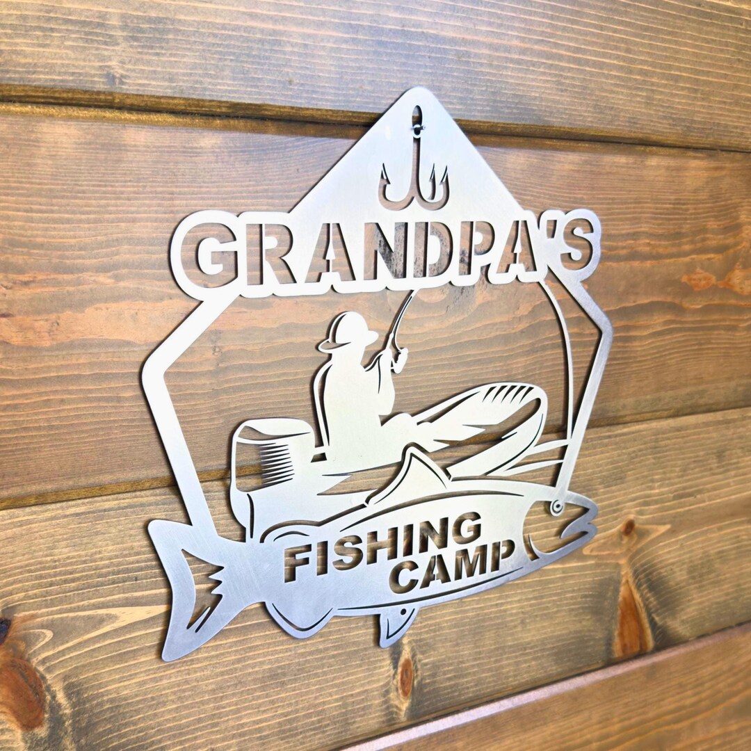 Custom Metal Fish Sign: Personalized Lake House Decor - Etsy