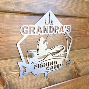 Custom Metal Fish Sign: Personalized Lake House Decor