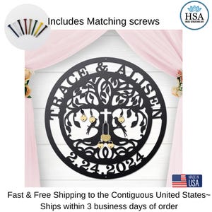Personalized Love Lock Tree of Life: Wedding Unity Ceremony Sign
