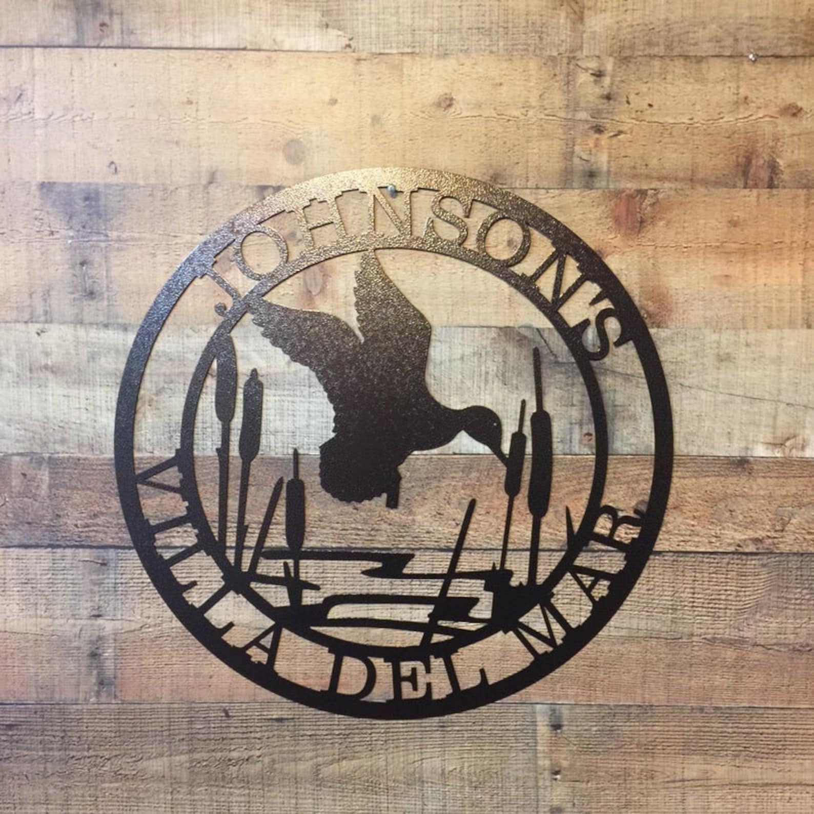 Duck in Cattails Duck Hunting Sign Hunting Decor Gift for Etsy