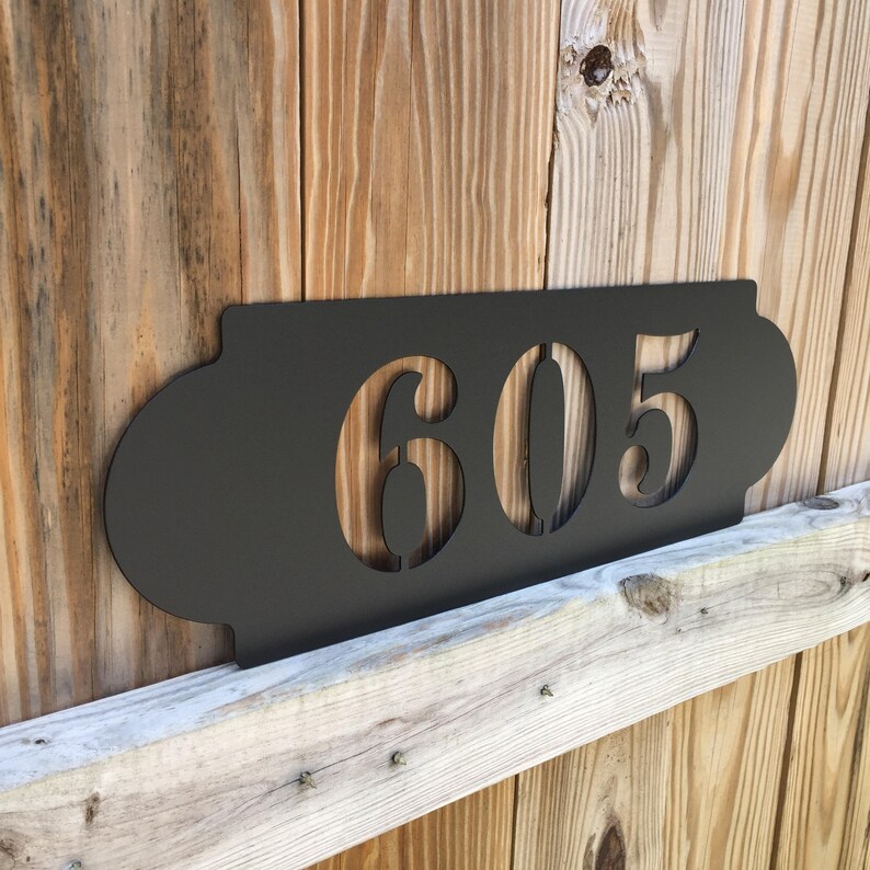 Modern Horizontal Metal Address Sign House Number Plaque Etsy