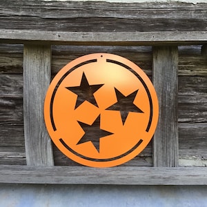 Tennessee Tristar Custom Metal Sign - Over 100 Color Choices including Raw Metal