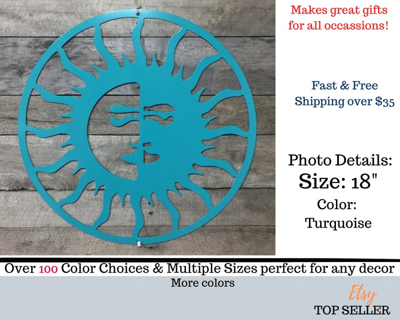 Sun and Moon Outdoor Metal Wall Art Outdoor Art Pool Art Etsy