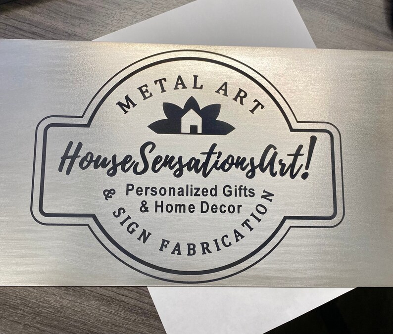 Laser Etched Logo Sign High Detail Business Signs Outdoor Etsy