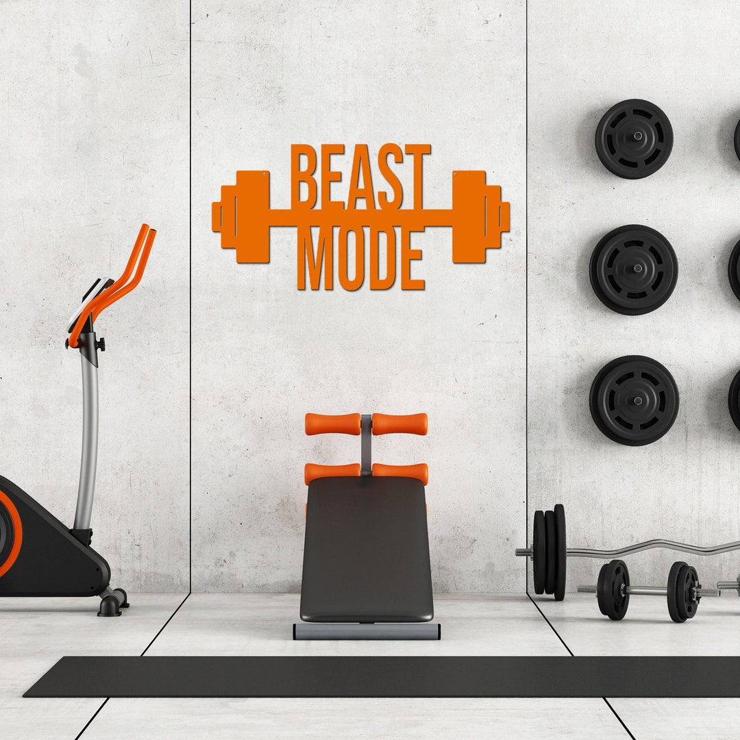 Beast Mode Custom Metal Gym Sign, Home Gym Wall Art, Unique Custom Gift ...