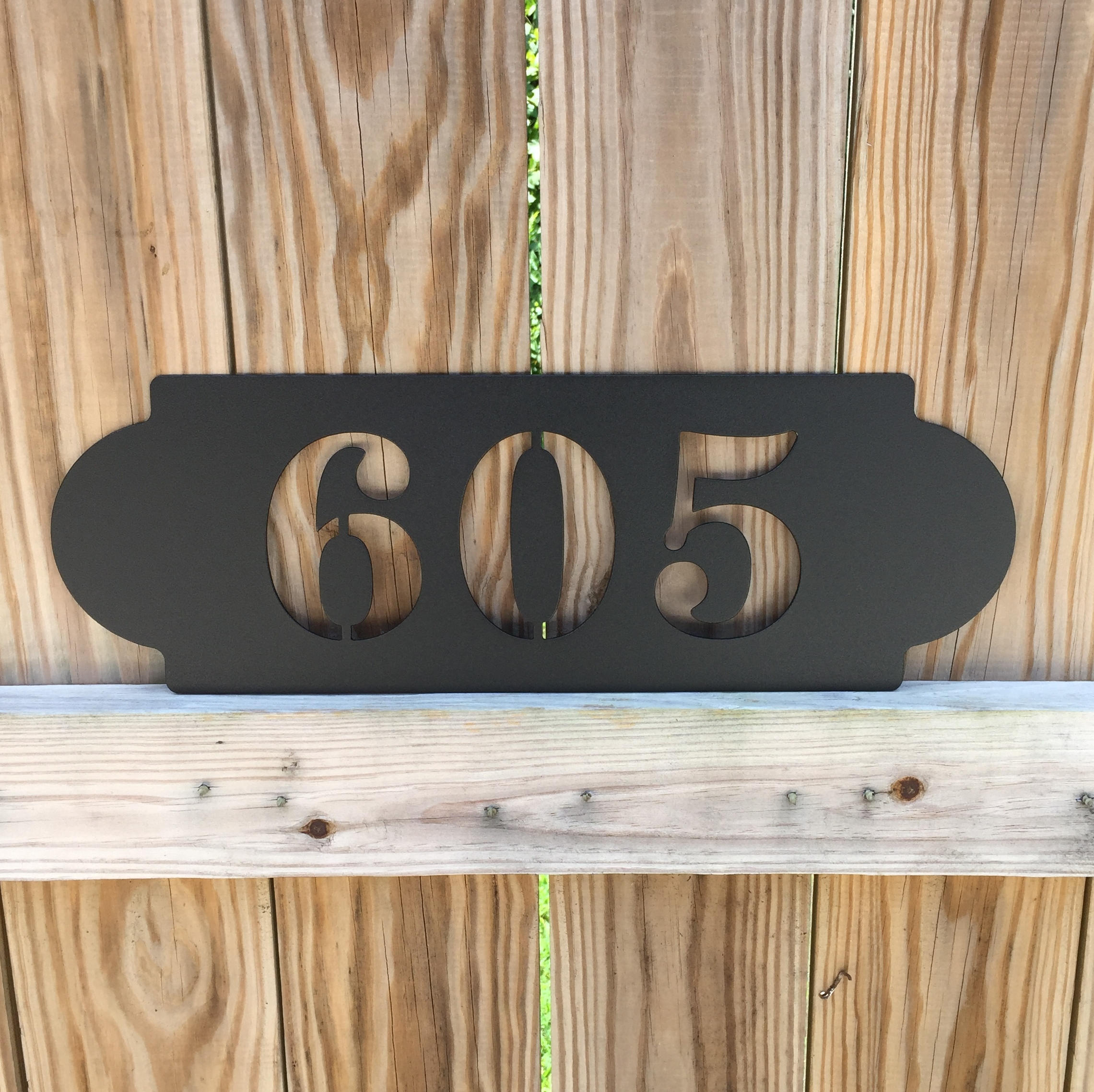 Modern Horizontal Metal Address Sign, House Number Plaque 18 Wide x 6 Tall Home Address Sign
