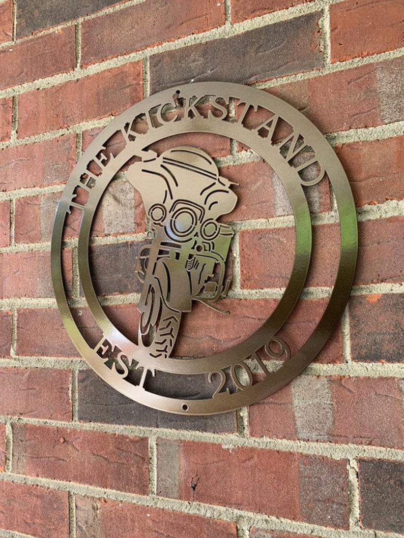 Custom Metal Motorcycle Sign Personalized Sign Etsy