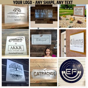 Large Custom Business Logo Sign Laser Cut Metal Commercial Outdoor ...