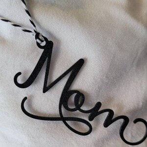 Personalized  Metal Christmas Stocking Tag: Laser Cut Metal Name Ornament