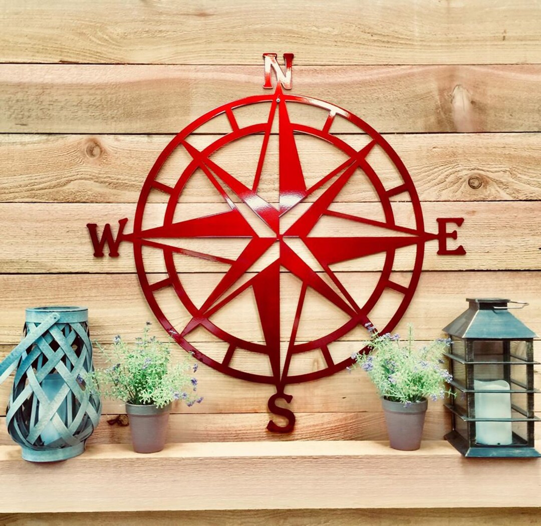 Compass Wall Decor, Nautical Compass,wall Art, Nautical Metal Wall Art