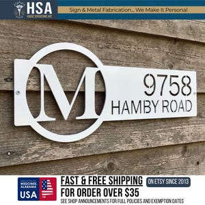 Personalized Monogram Address Sign for Wedding and New Home Gift