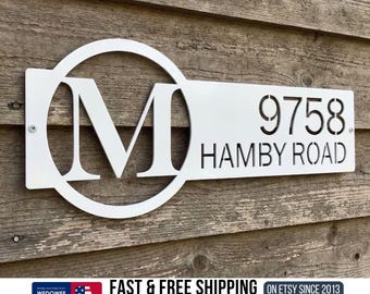 Personalized Monogram Address Sign for Wedding and New Home Gift