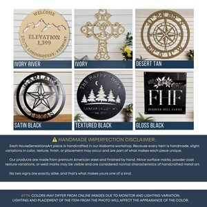 Custom Metal Sign - Personalized Family Name Home Decor  , Monogram Door Wreath, Garden Wall Art