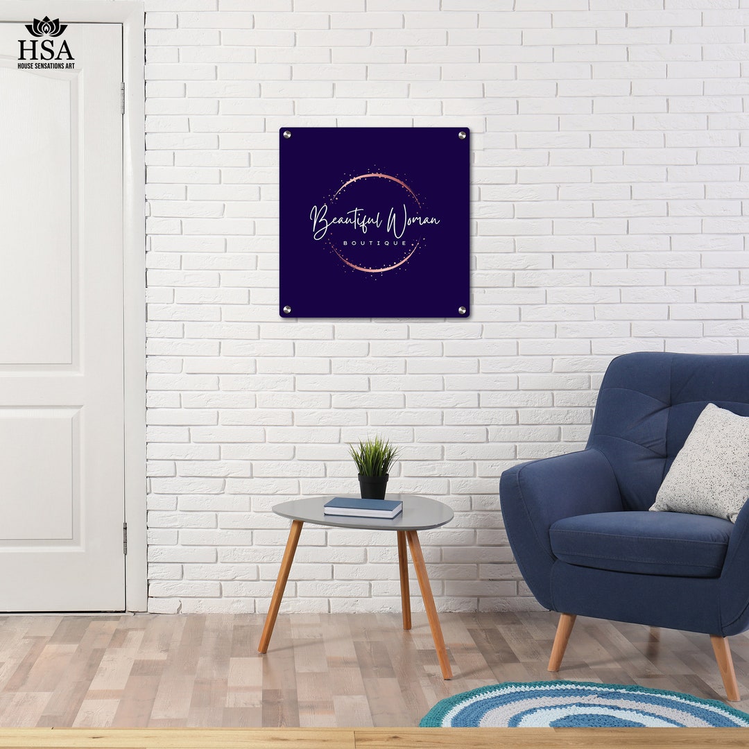 Full Color Custom Logo Sign Made From Acrylic Custom Etsy