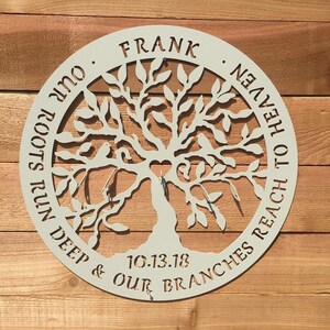 Personalized Love Lock Tree: Unity Ceremony Metal Sign