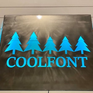 Boxed Business Sign- 3D Laser Cut LED BACKLIT  Custom Metal Business Logo Sign -  1.5&quot; Depth- Multiple Sizes