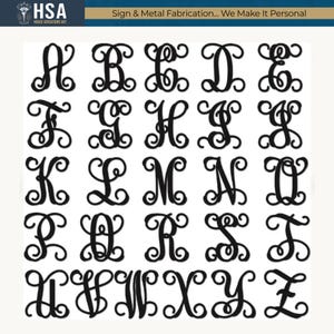 Wingate Scallop Monogram Door Wreath: Customizable Metal Front Door Decor