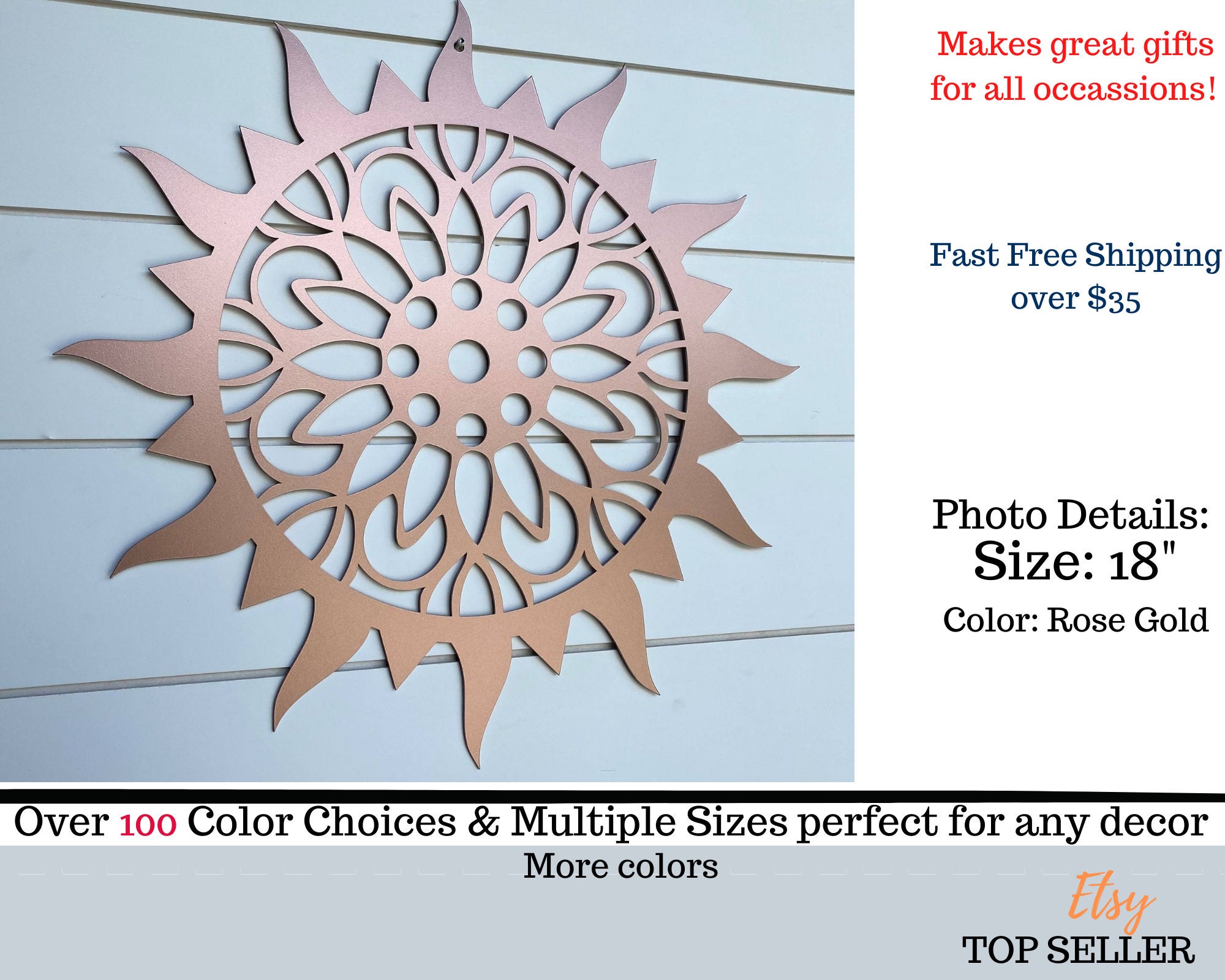 Metal Sun Sunburst Wall Art Large Outdoor Sun Wall Decor | Etsy