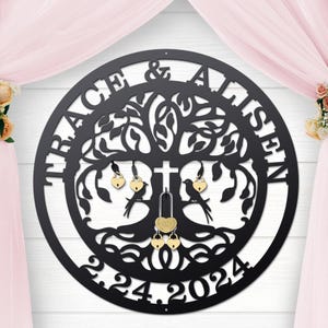 Personalized Love Lock Tree of Life: Wedding Unity Ceremony Sign