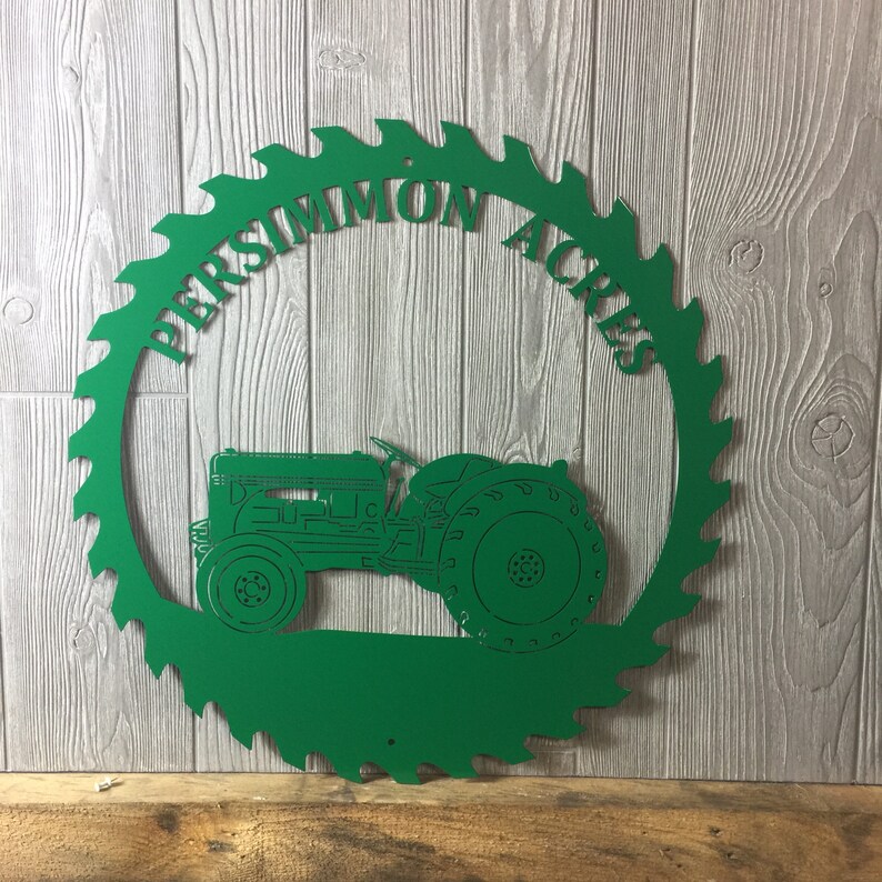 Personalized Tractor Saw Blade Metal Art/ Personalized Sign/ Etsy