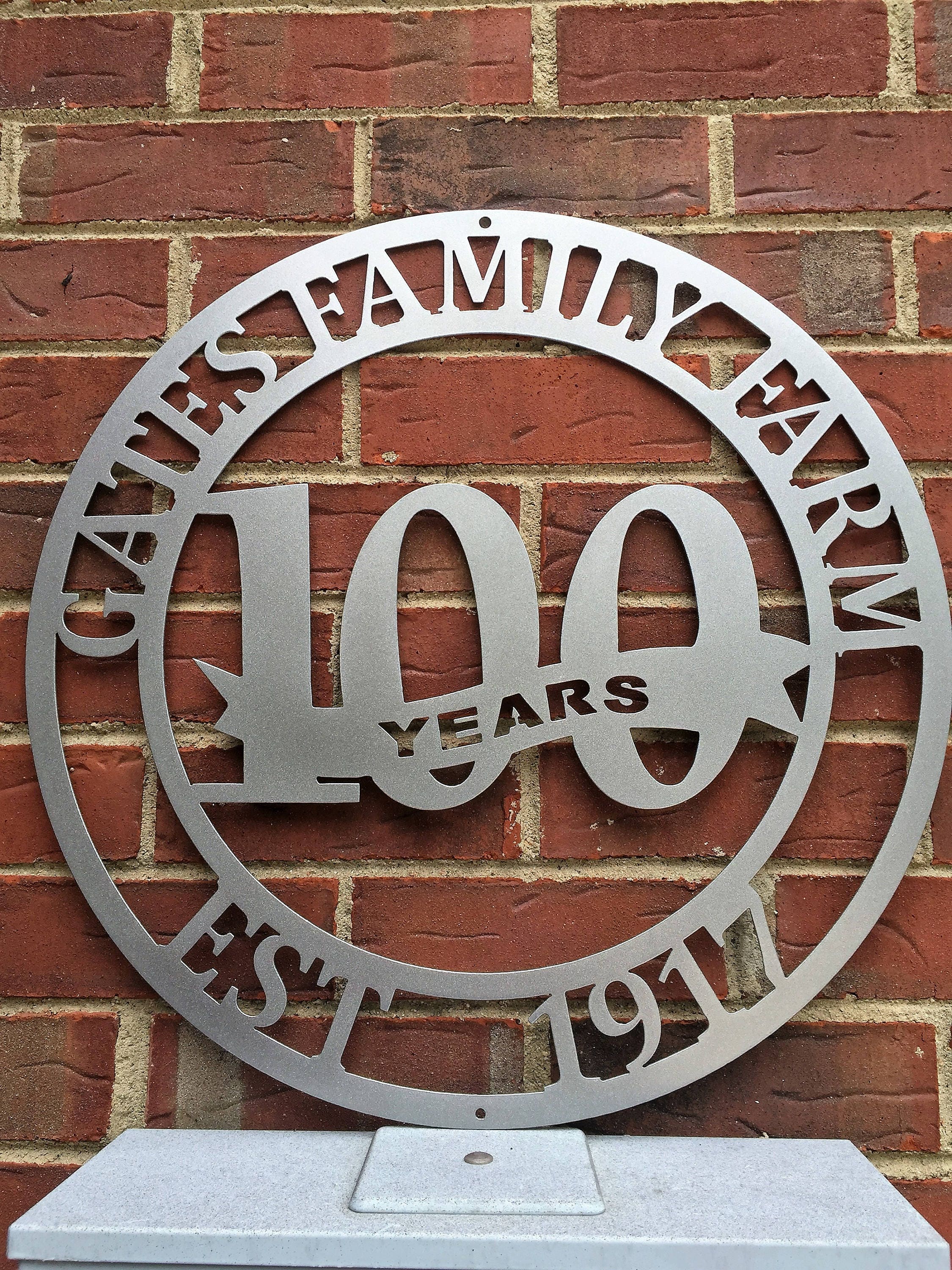 100 Year Business Sign | Anniversary Sign | Established Sign | Family