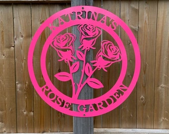 Custom Rose Garden Sign- Custom Gardening Sign- Makes great Mother's Day Gift for a Gardener