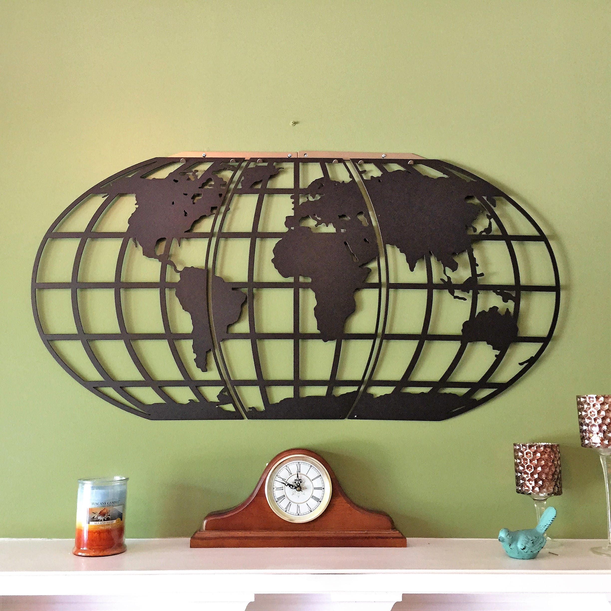 World Map/ Atlas / Globe/ Metal Wall Art