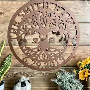 Personalized Love Locks Metal Sign: Squirrel & Oak Tree Wedding Unity Ceremony