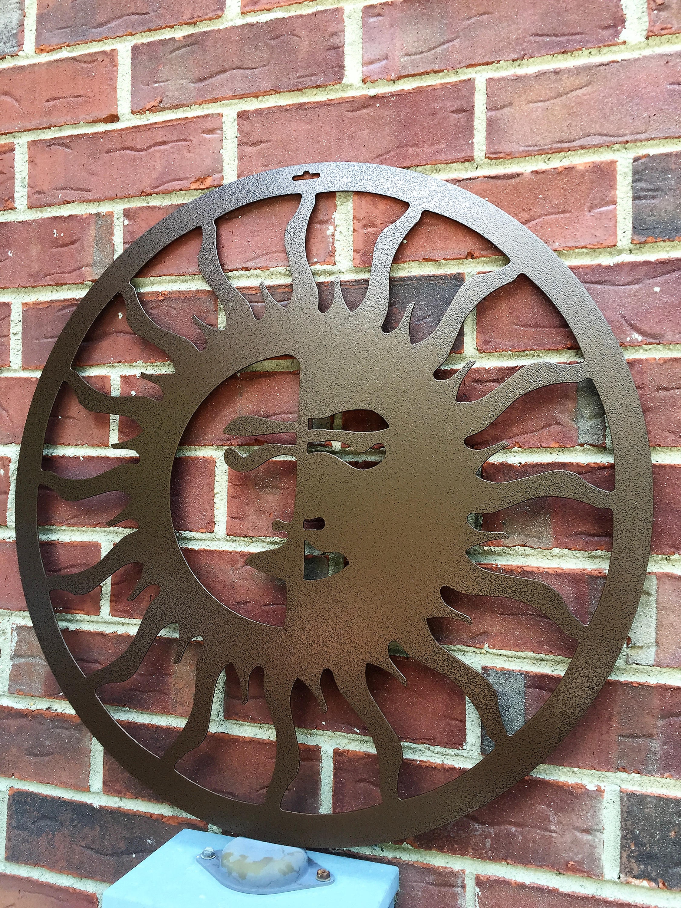 Outdoor Metal Art- Sun Moon | Outdoor Pool Art | Custom Metal Wall Art
