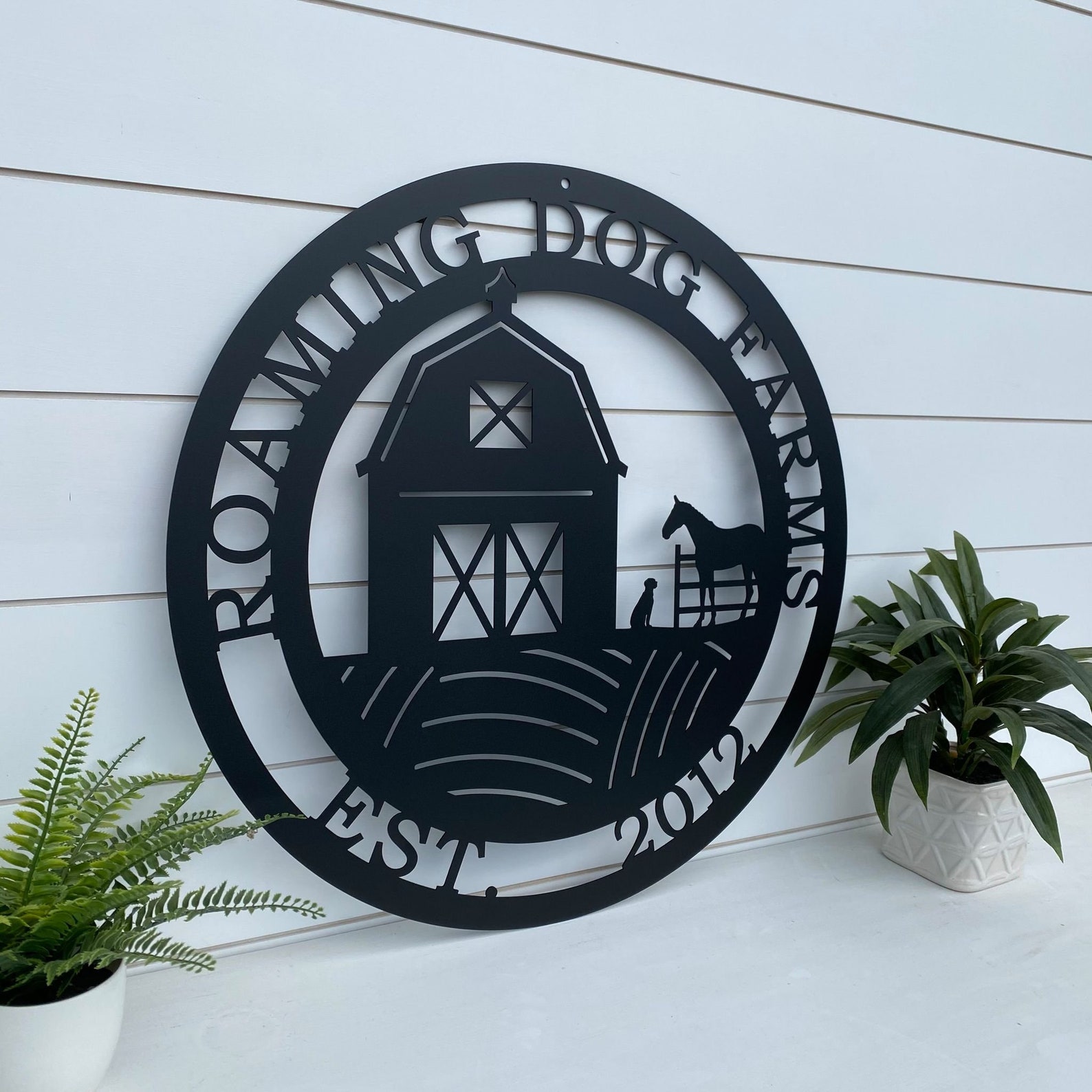 Horse Ranch Barn Sign Metal Farm Sign Custom Metal Sign Etsy