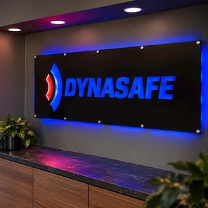 Custom Lighted Business Logo Sign, Metal, Warm White LED