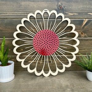 Metal Flower Door Wreath - Year Round Door Decor