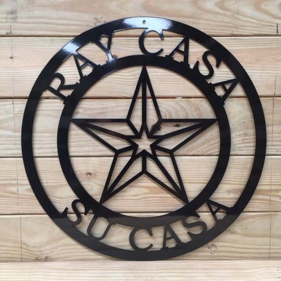 Personalized Texas Star Metal Sign: Custom Ranch Decor
