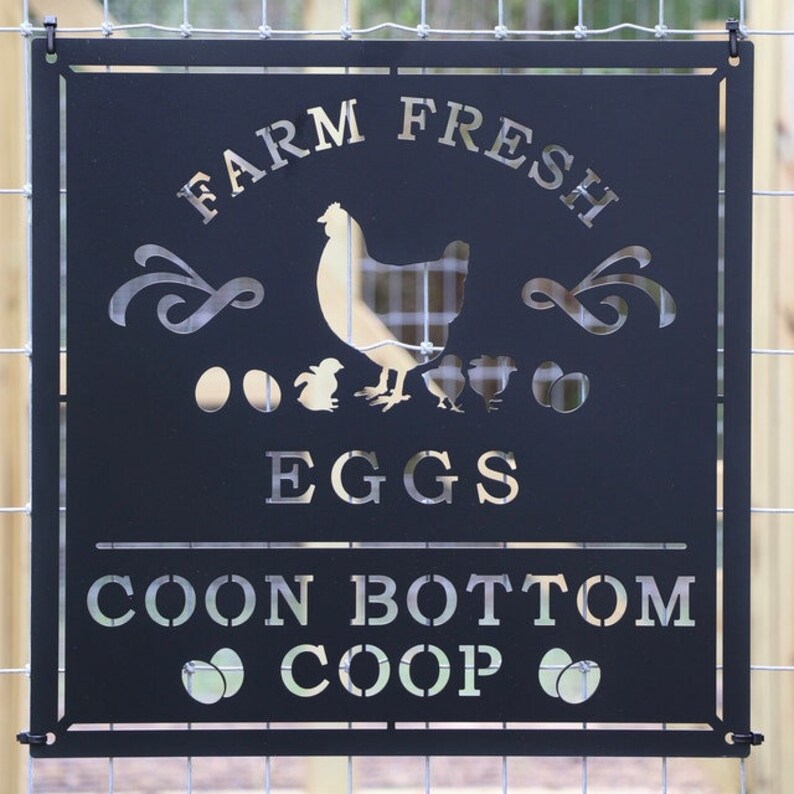 Personalized Farmhouse Chicken Coop Sign Kitchen Decor Etsy