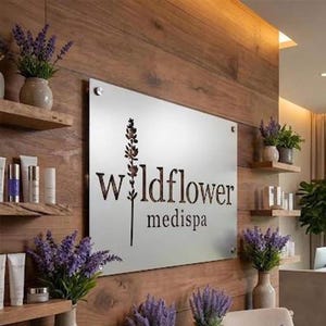 Large Custom Business LOGO Signs, Metal Laser CUT;  Outdoor Storefront Commercial Signage, Office Sign