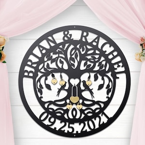 Love Lock Tree Wedding Sign - Custom Name Sign for Unity Ceremony