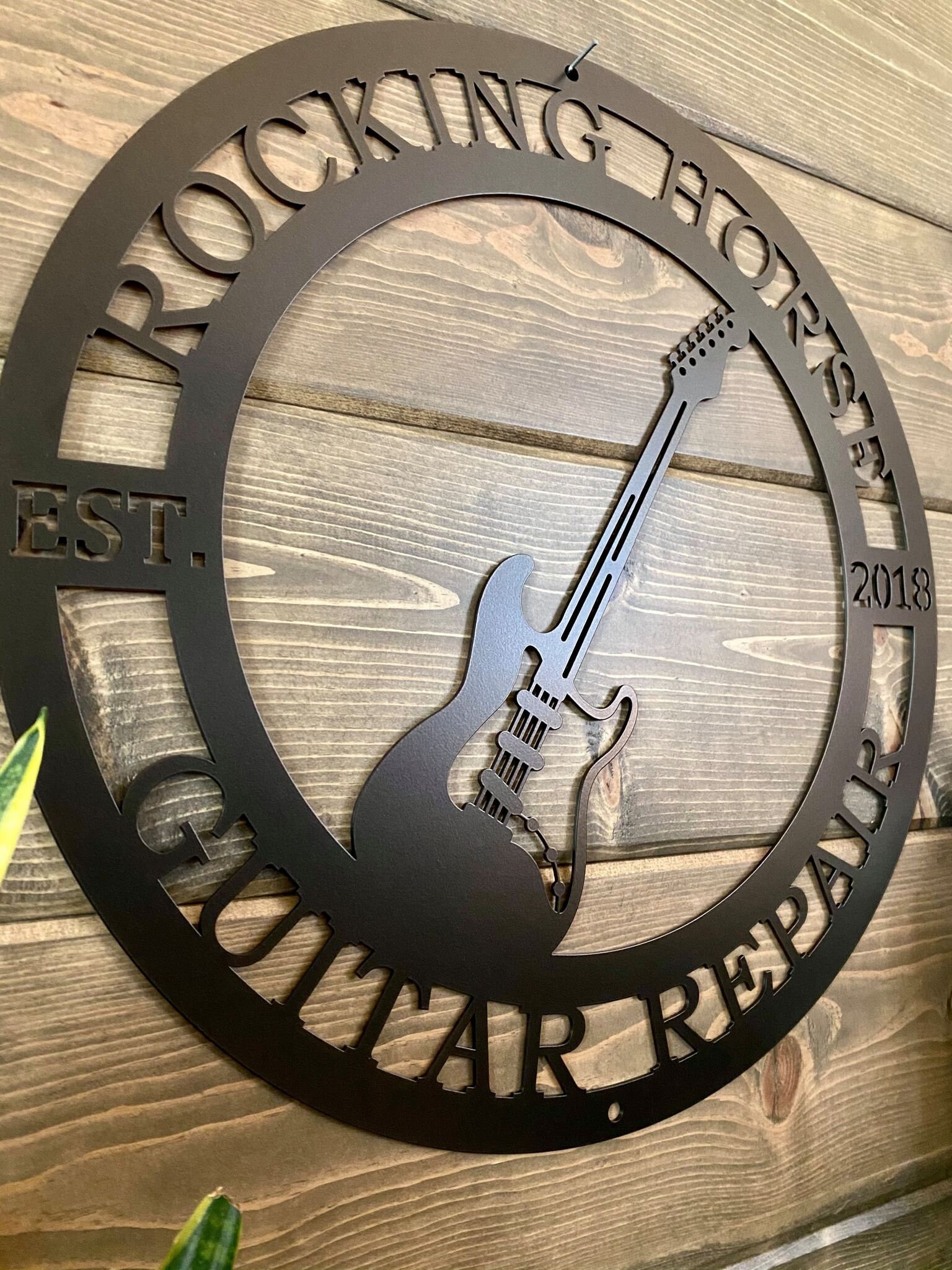 Electric Guitar Sign Custom Metal Sign Music Room Sign Etsy