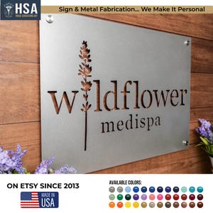 Large Business Logo Signs: Laser Cut Metal Commercial Signage with Custom Graphics