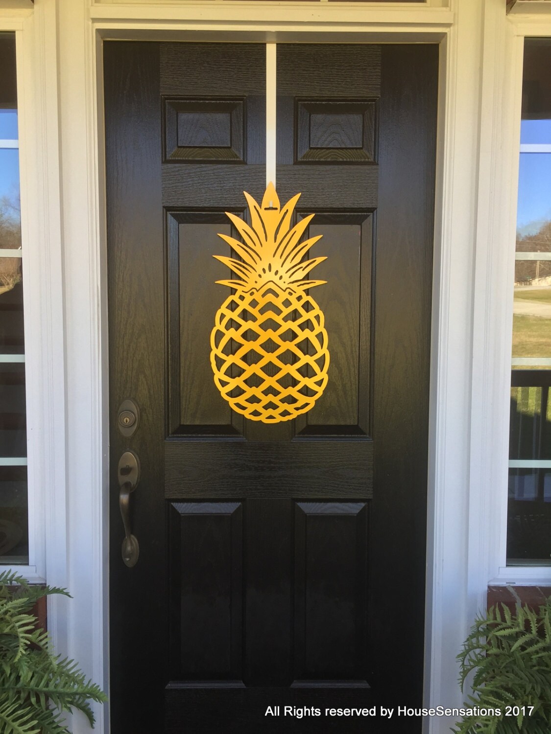Pineapple Front Door Wreath 2 sizes to chose from with over 100 color