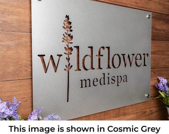 Large Business Logo Signs: Laser Cut Metal Commercial Signage with Custom Graphics