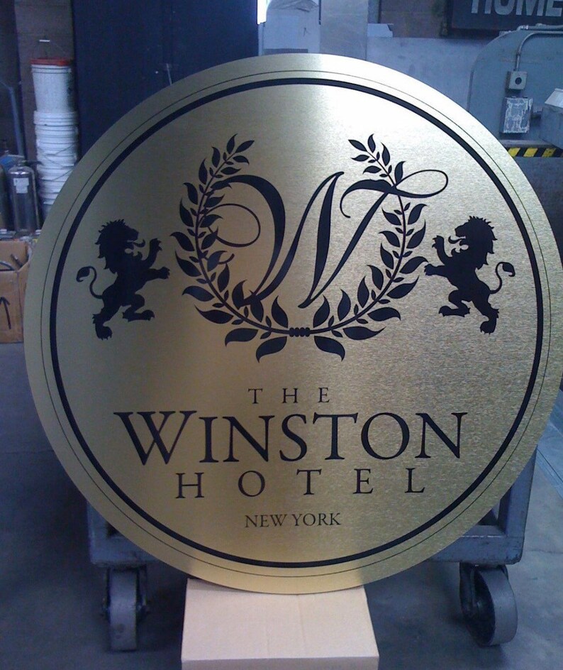 Laser Etched Logo Sign High Detail Business Signs Outdoor Etsy