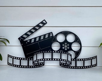 Movie Reel, Film Strip, and Hollywood Clapboard Metal Wall Art | Theatre  Room Art | Movie Decor | Gift for Actor Movie Maker | Theater Decor