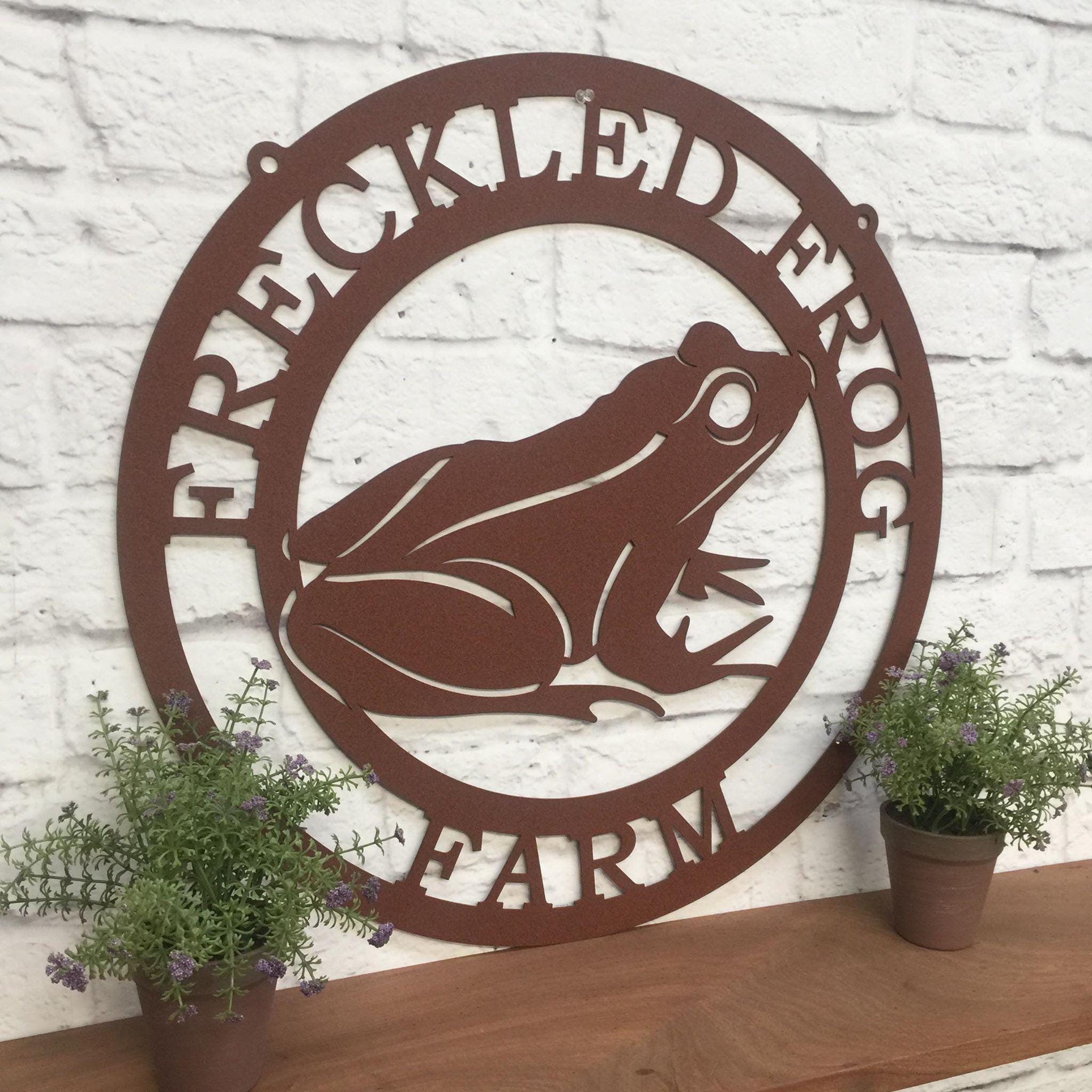 Tree Fog Sign Personalized Metal Tree Frog Sign, Whimsical Garden Decor Gift, Custom ...