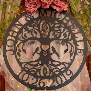 Personalized Love Lock Tree: Metal Unity Ceremony Sign