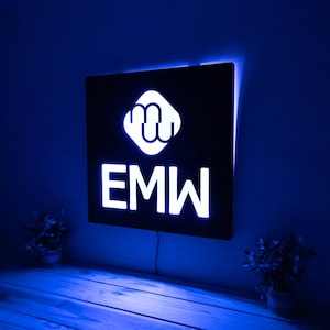 Metal Logo LED Box Sign- High Quality- Single-sided Interior sign Lobby sign