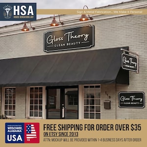 Custom Business Sign – UV Printed Aluminum Composite Logo Storefront Sign