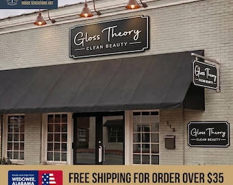 Custom Business Sign – UV Printed Aluminum Composite Logo Storefront Sign