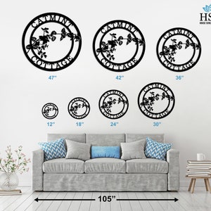 Size Comparison Chart for Round Custom Metal Signs
