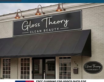 Custom Business Sign UV Printed Aluminum Composite Logo Storefront Sign