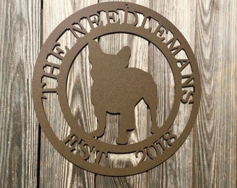 Custom Metal Dog Sign- You pick the Breed | Weatherproof, Address, Welcome, OUTDOOR, Personalized Sign, 100+ Color choices